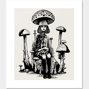 Mushroom Witch Posters and Art